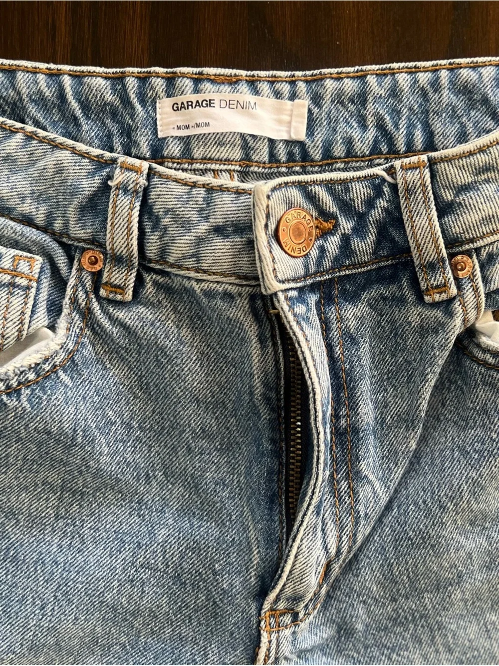 Garage Light Blue Straight Leg Jeans